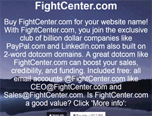 Tablet Screenshot of fightcenter.com